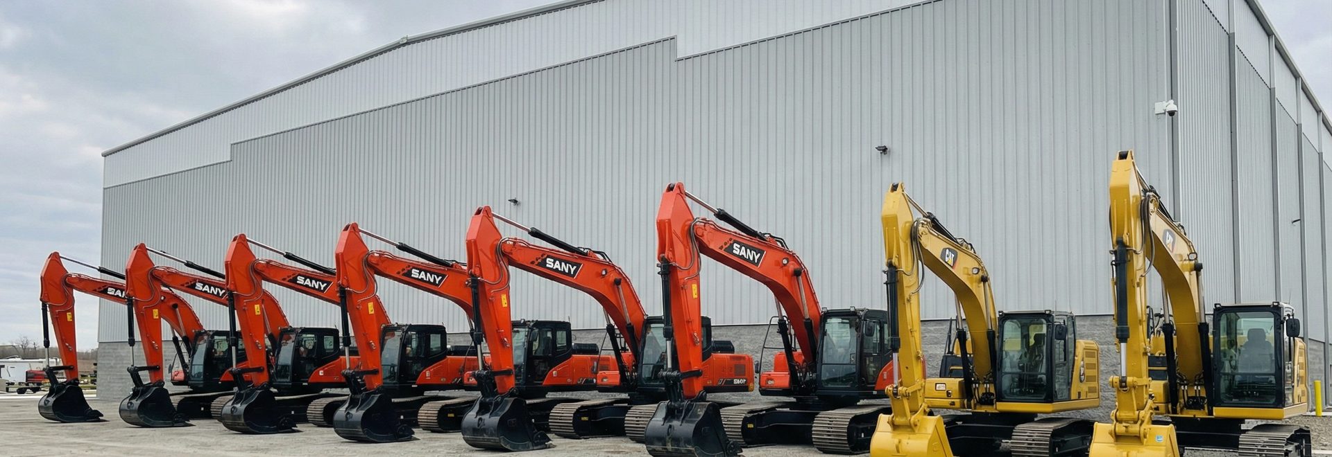 Botuo International Used Excavator Warehouse - SANY and CAT excavators ready for export
